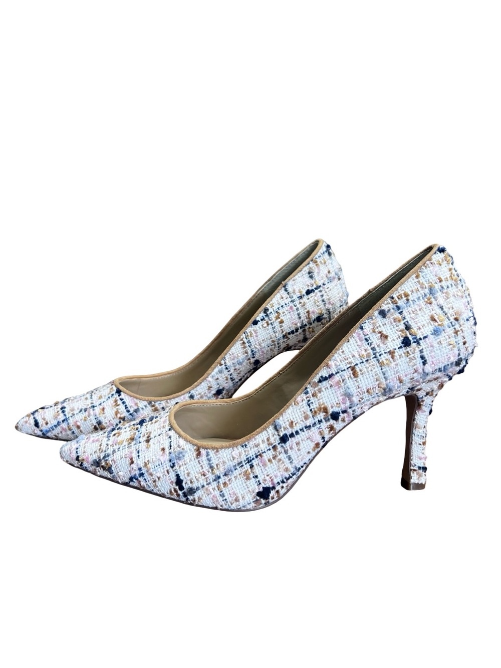 Classic Ann Taylor Tweed Pointed-Toe Pumps in Multicolor